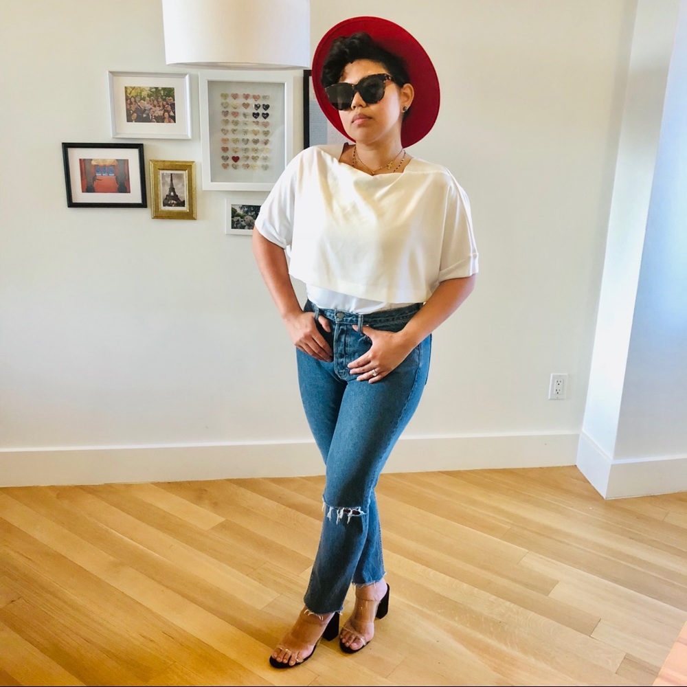 Zara White Stretchy Layered Top - Picture 2 of 3